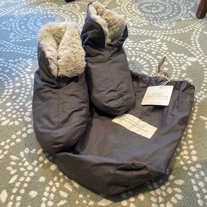 Restoration Hardware luxury plush foot duvet slippers